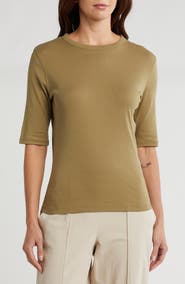 Vince Elbow Sleeve Crew Tee