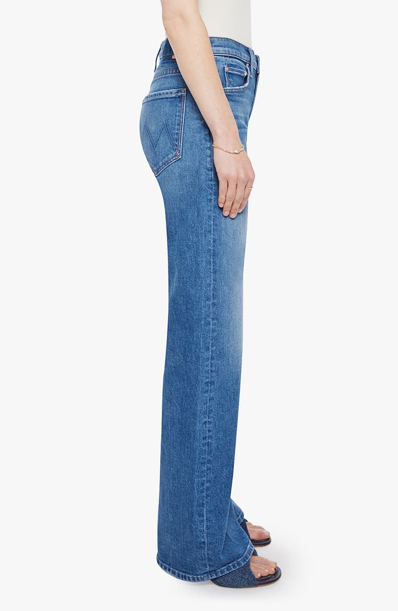 MOTHER The Lasso Sneak Mid Rise Wide Leg Jeans, Alternate, color, Get Two Birds Stoned