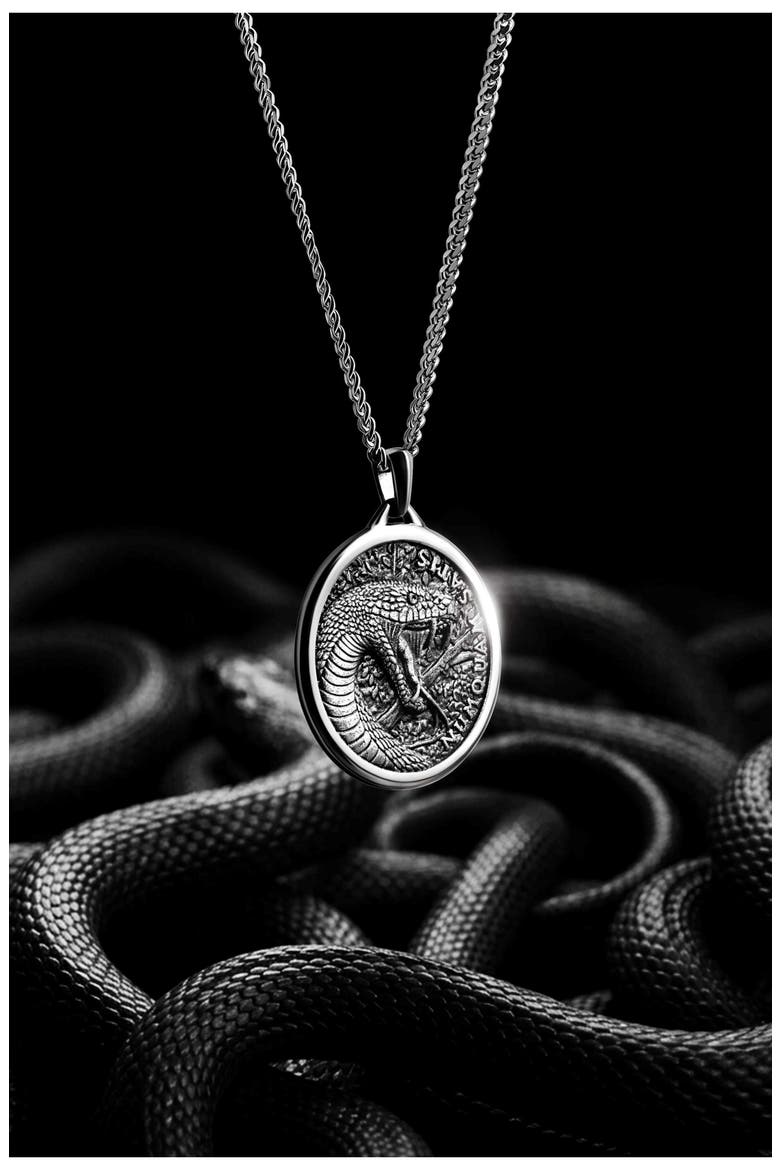 Gender Inclusive The Mamba Pendant Necklace, Alternate, color, SILVER