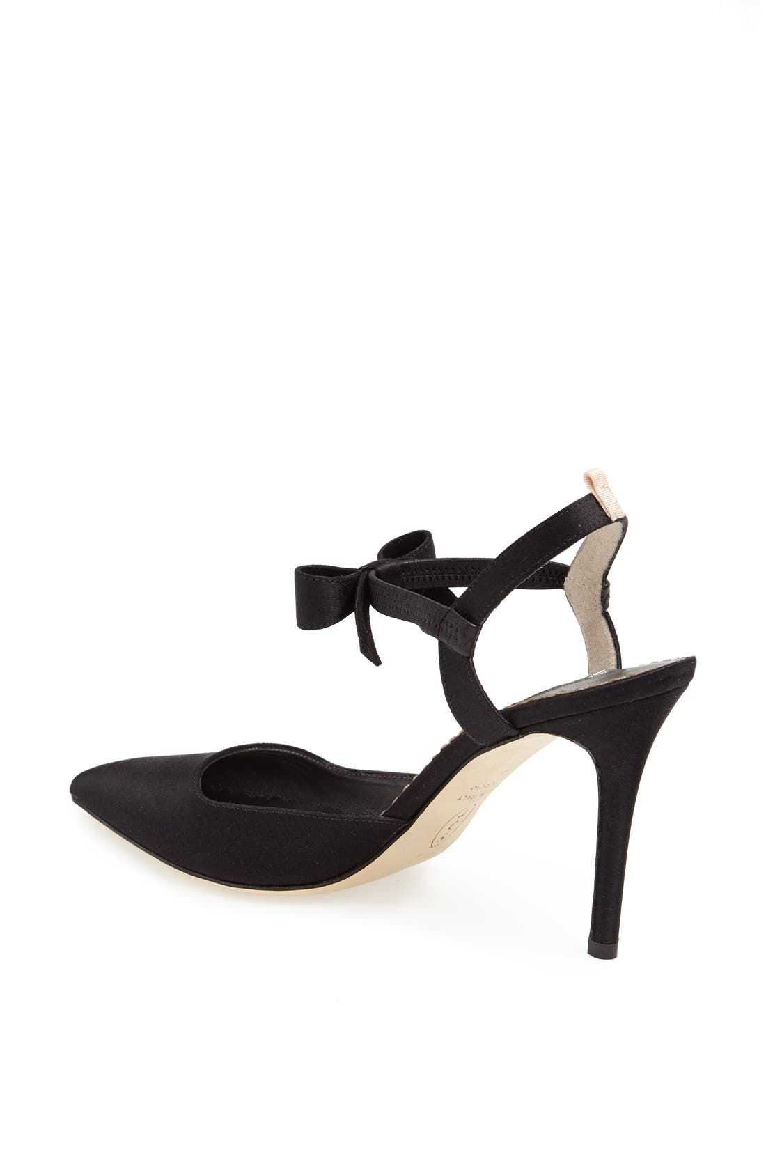 SJP 'Pola' Pointy Toe Pump, Alternate, color, BLACK SATIN