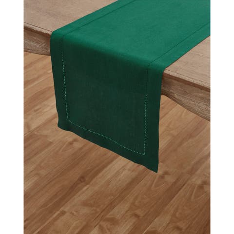 Linen Table Runner - Classic Hemstitch