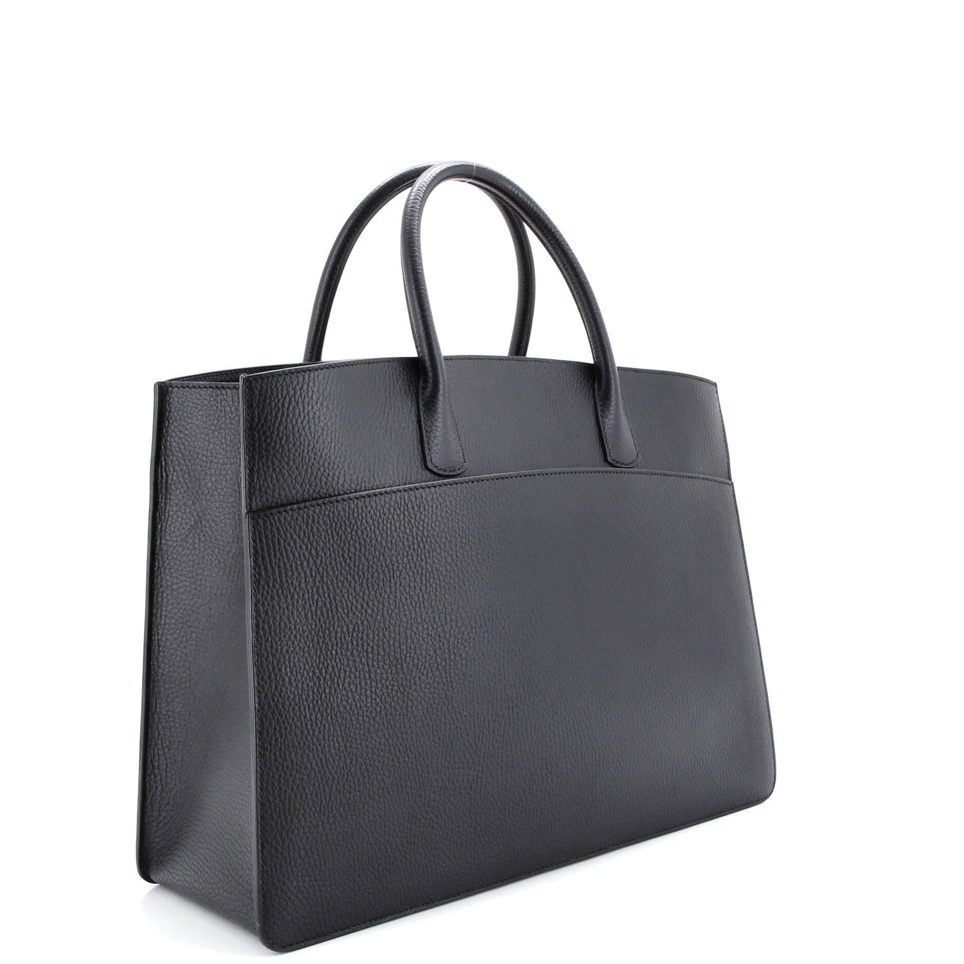 Pre-Owned Hermes White Bus Bag Leather 39, Alternate, color, 