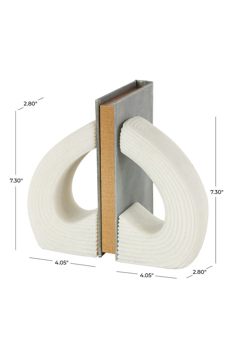 UMA Textured Bookends, Alternate, color, White