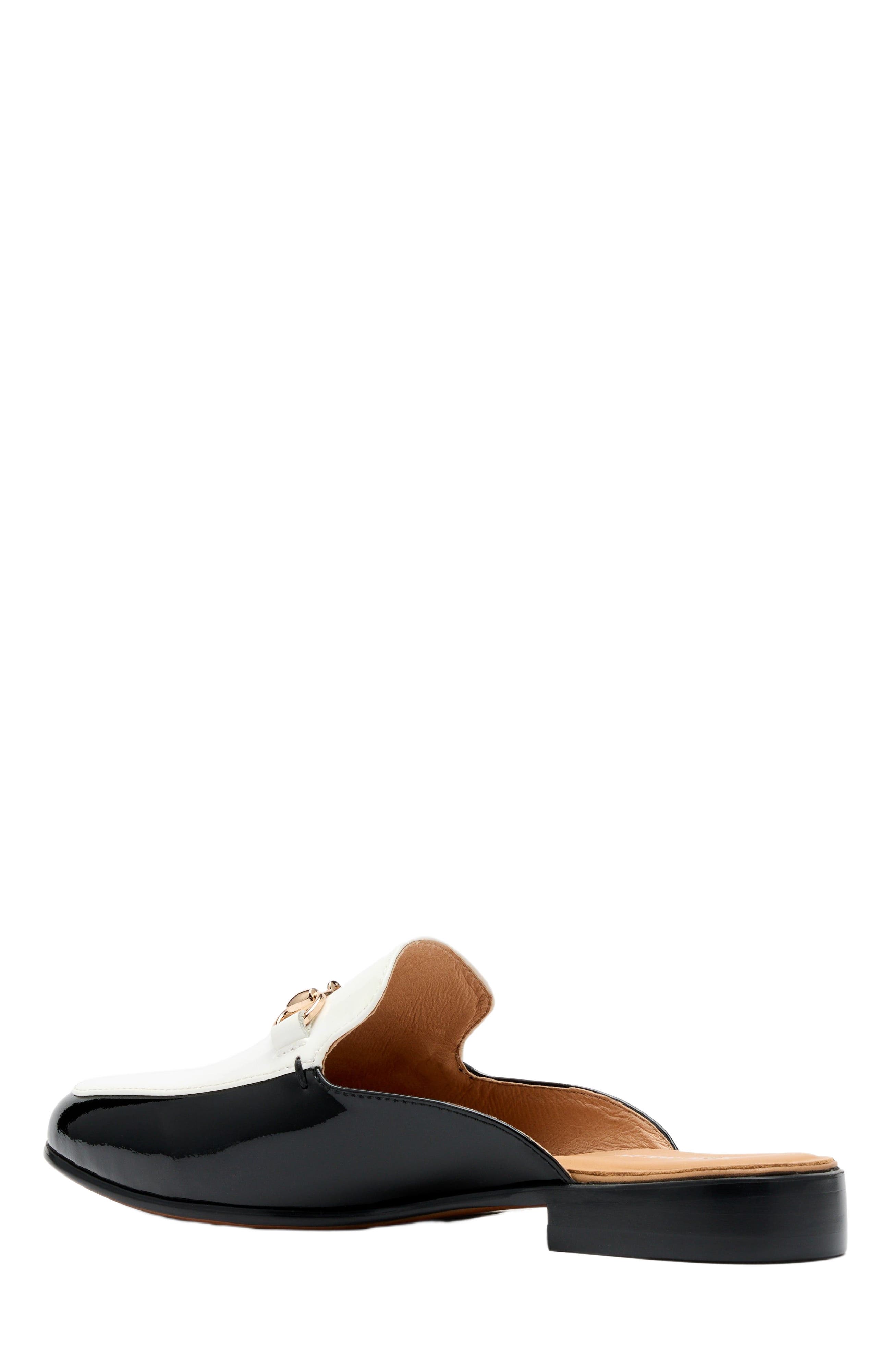 MARC NOLAN Ms. Del Sol Loafer Mule, Alternate, color, Black/White Patent