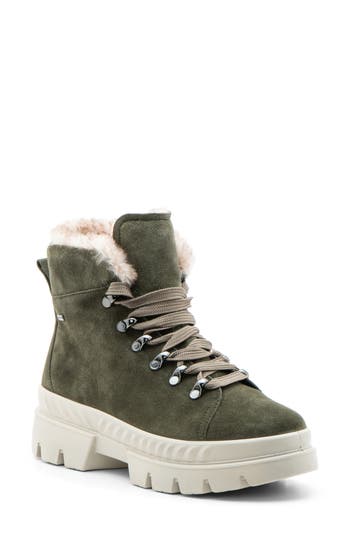 Ara Montana Gore-tex® Waterproof Faux Fur Lined Boot In Green