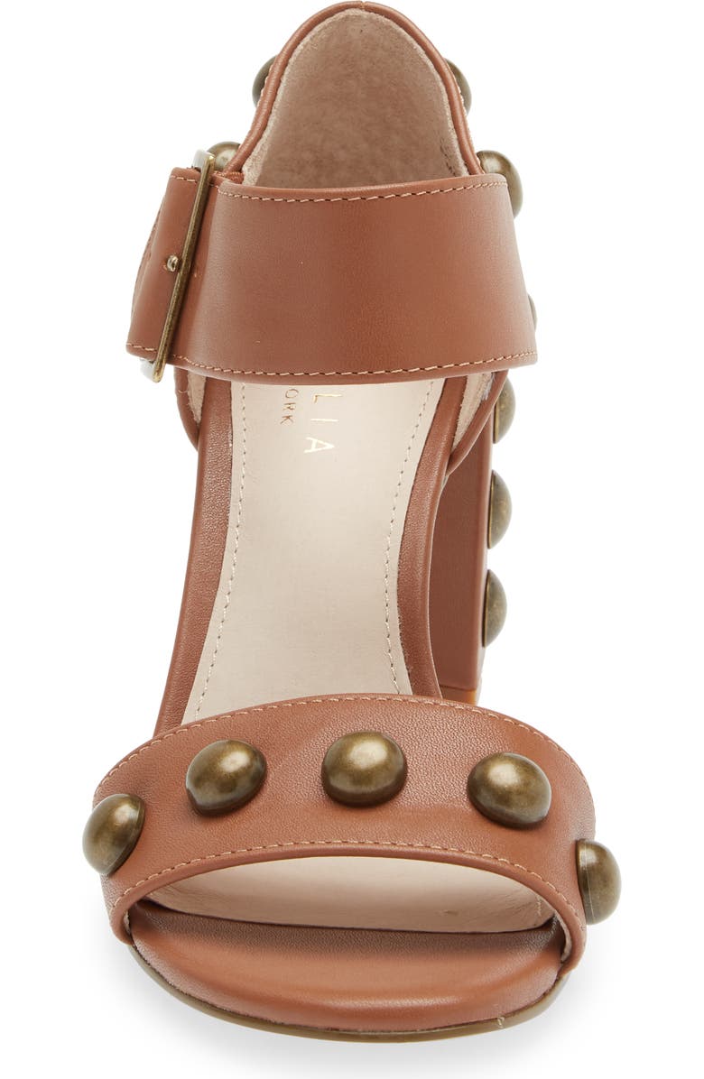 Cecelia New York Gail Stud Sandal, Alternate, color, Cognac