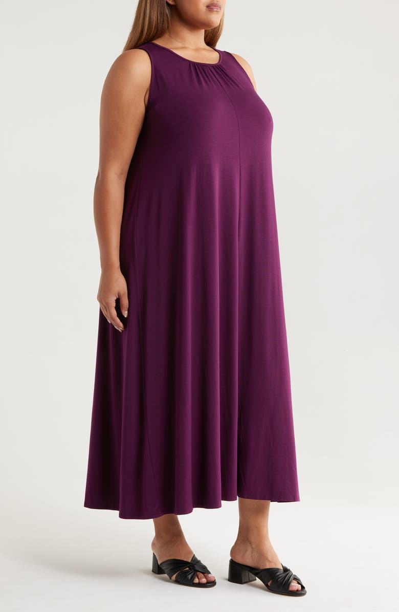 Eileen Fisher Sleeveless Maxi Dress, Alternate, color, Blackberry