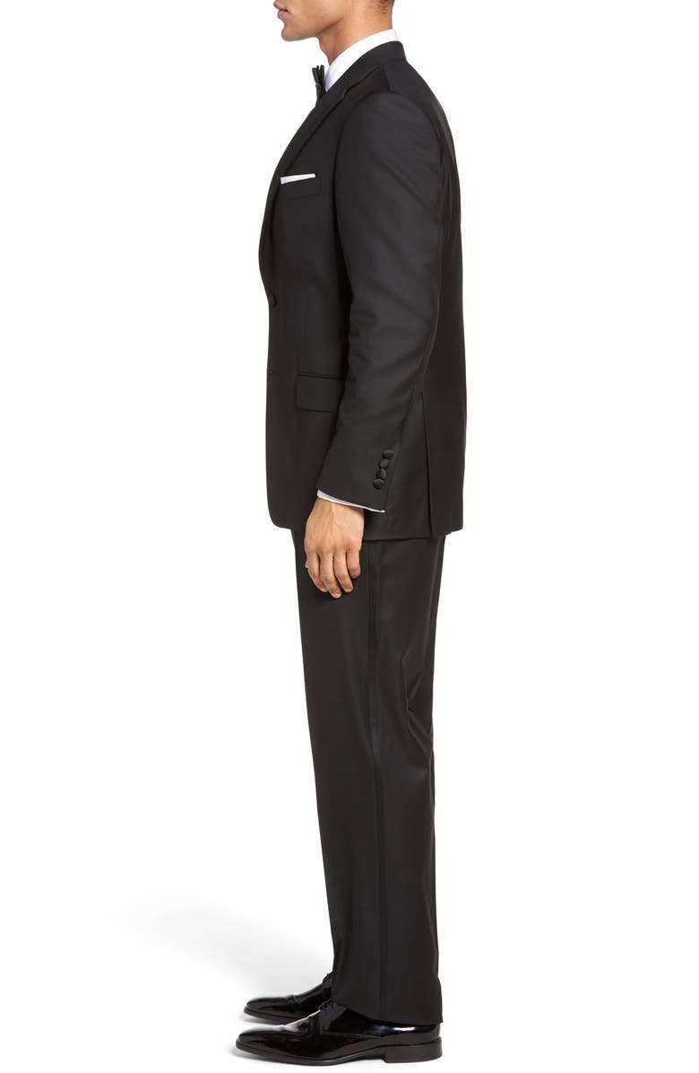 Hickey Freeman Classic B Fit Wool Tuxedo, Alternate, color, 