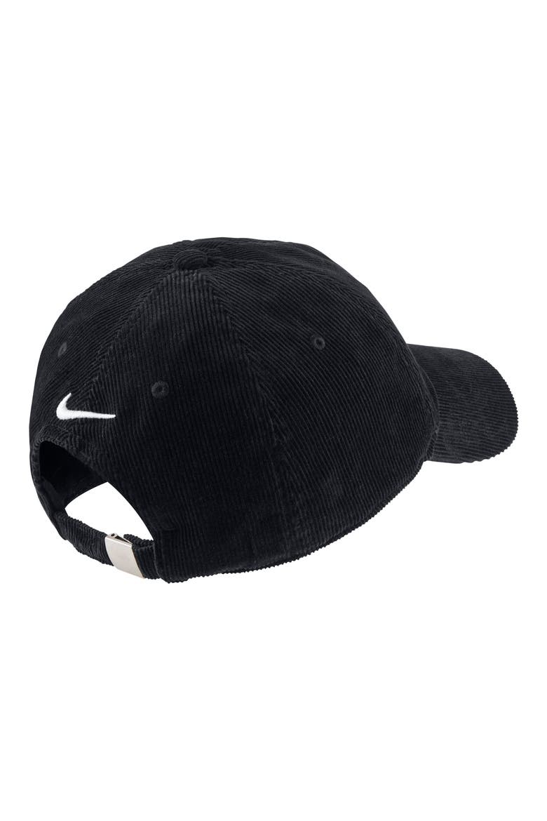 H86 Just Do It Corduroy Cap, Alternate, color, BLACK/ WHITE