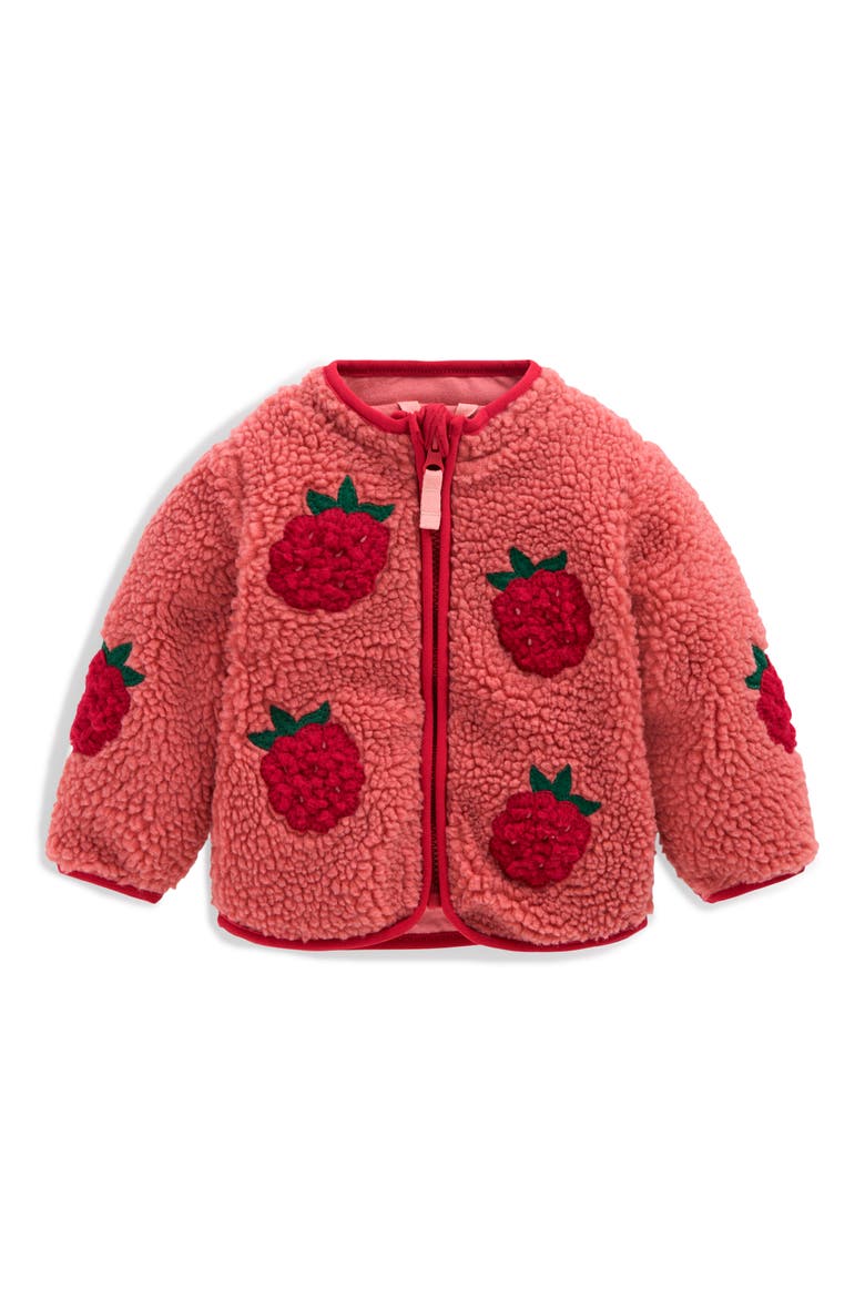 Kids' Cosy Borg Jacket, Main, color, ROSE BLACKBERRY APPLIQUE