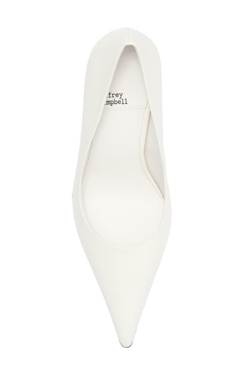 Jeffrey Campbell Risktaker Pointed Toe Pump In White