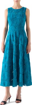 Akris punto Chenille Dot Mesh Midi Dress