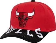Mitchell & Ness Men's Mitchell & Ness Red/Black Chicago Bulls Underarch Two-Tone Pro Crown Snapback Hat