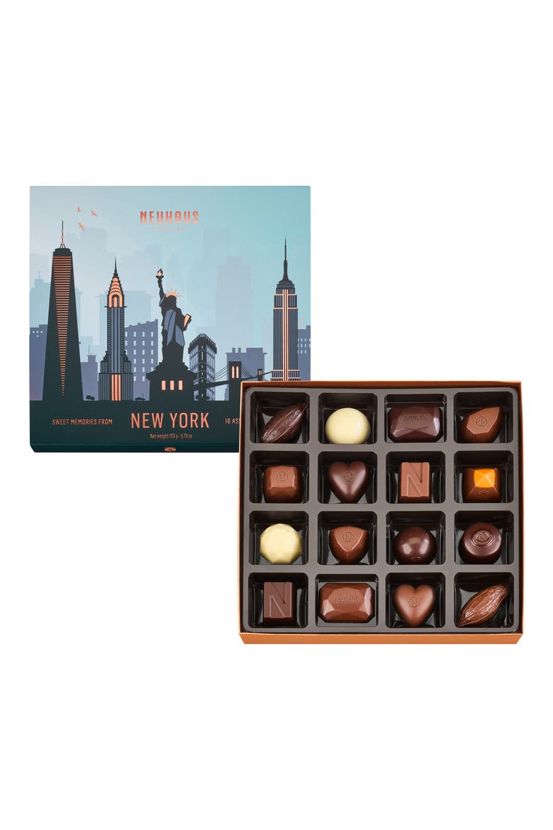 New York Souvenir Collection 16-Piece Assorted Chocolates, Alternate, color, BLUE