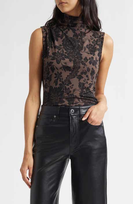Veronica Beard Mylie Sleeveless Turtleneck Top