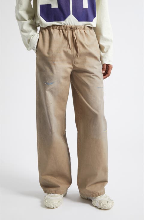 Plott Peached Washed Twill Wide Leg Pants