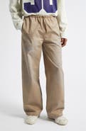 Acne Studios Plott Peached Washed Twill Wide Leg Pants