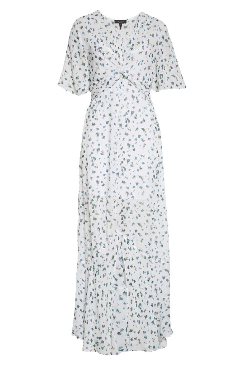 Tamar Floral Print Maxi Dress, Alternate, color, WHITE FLORAL