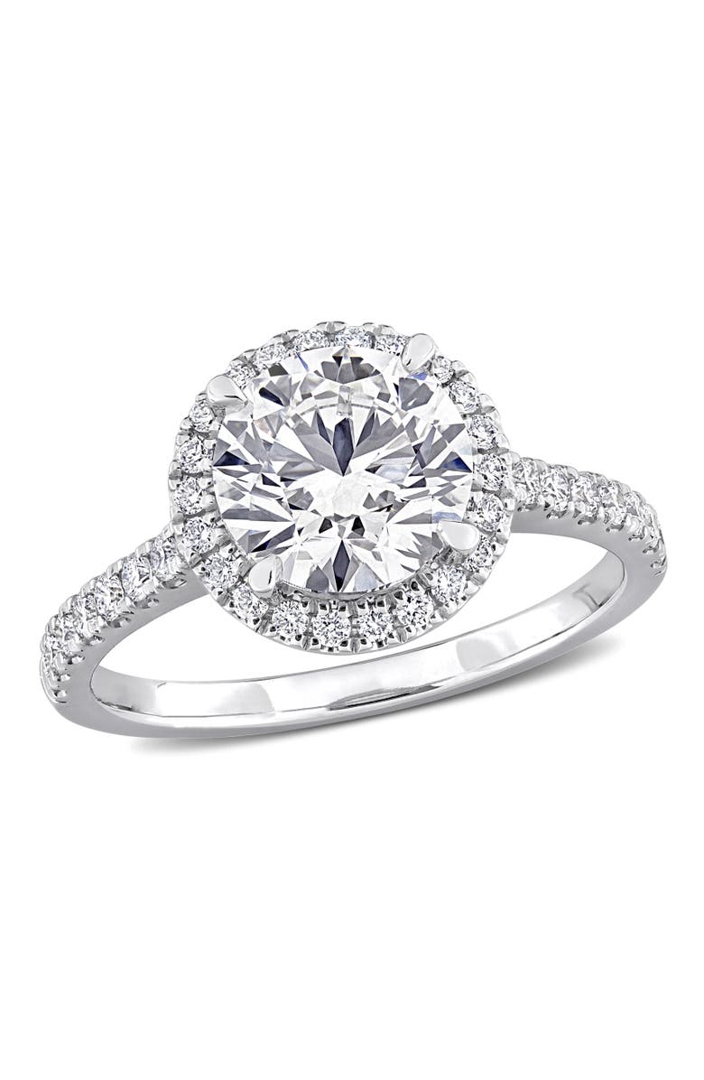 Julianna B. 2-3/8 CTW Lab-Grown Diamond Halo Ring 14k, Main, color, White Gold