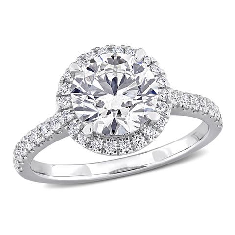 2-3/8 CTW Lab-Grown Diamond Halo Ring 14k