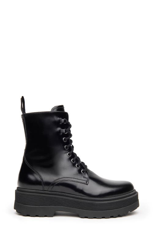Nerogiardini Side-zip Leather Combat Boots In Black