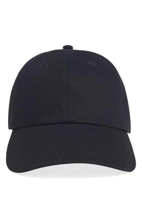 Cotton Twill Leather Strap Baseball Cap