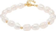 Bearfruit Jewelry 14k Gold Plated Eternal Spring Pearl Bracelet Dainty Fresh Minimalist