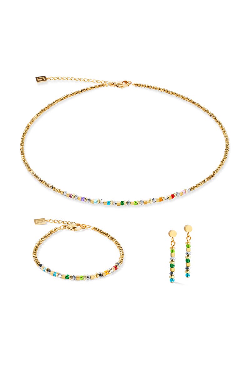 Golden Whisper Necklace, Alternate, color, Rainbow