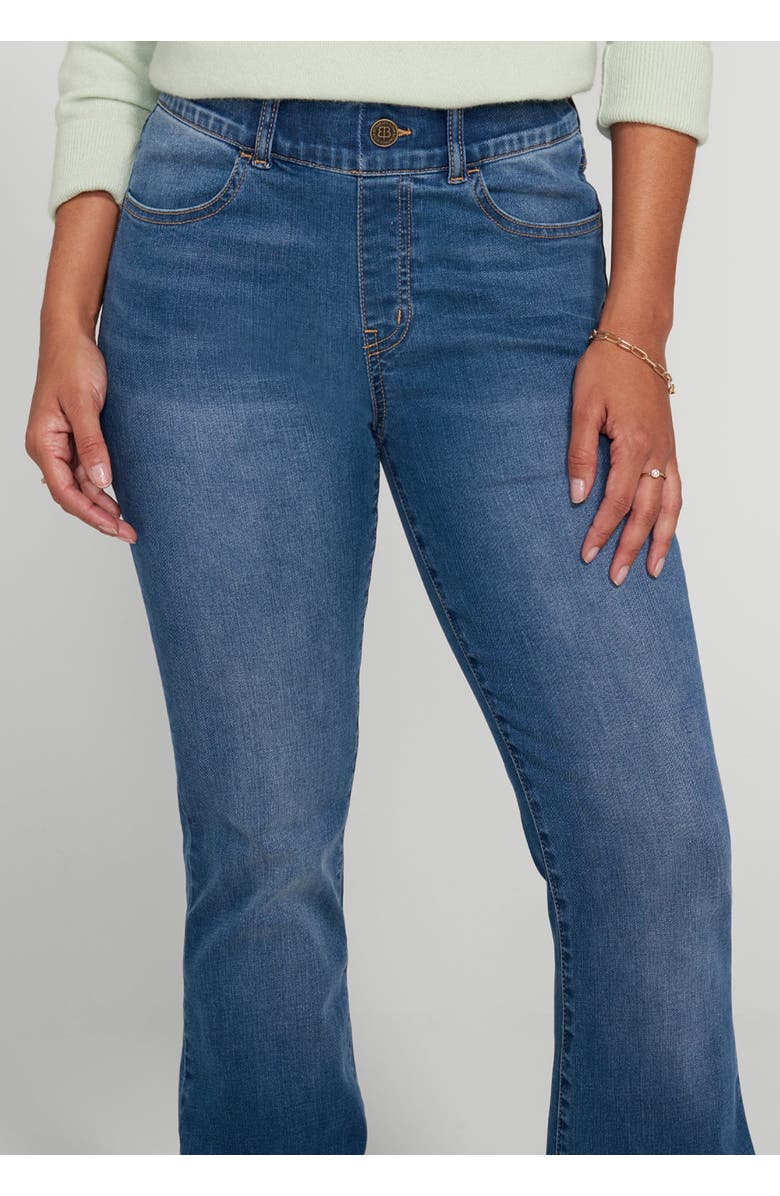 Betabrand Signature Mid Rise Stretch Denim Bootcut Jeans, Alternate, color, Alamo Wash