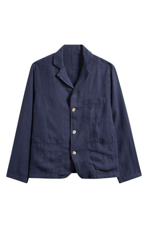 Corridor Navy Linen Three-button Sport Coat