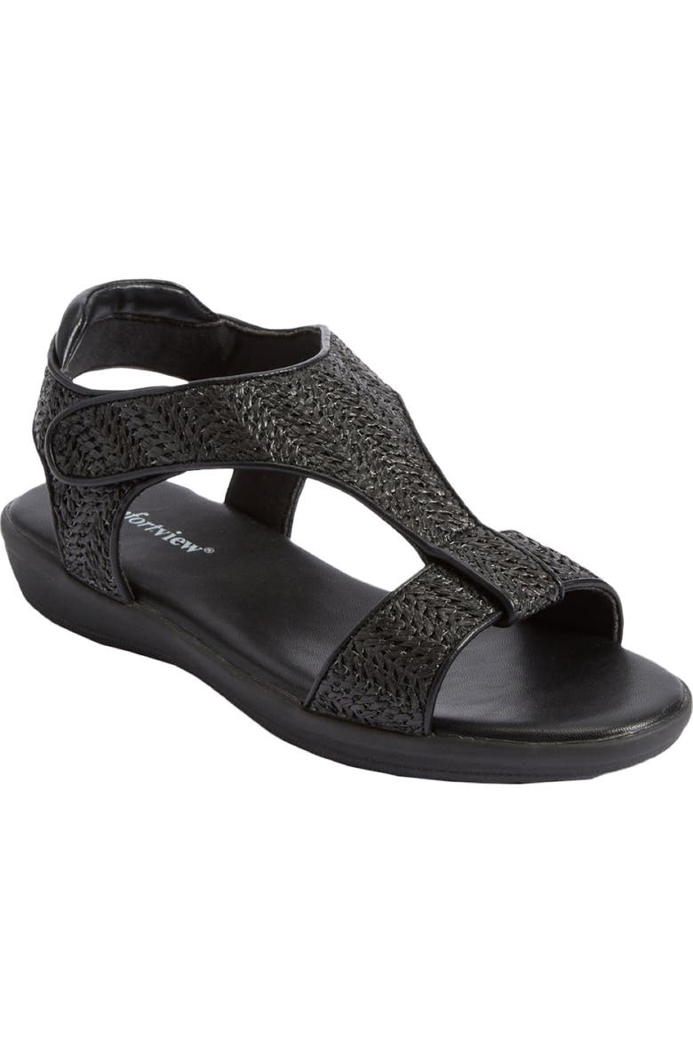 Comfortview The Charlotte Orthotic Sandal, Main, color, Black