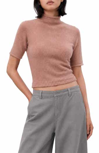 Toddy Mock Neck Short Sleeve Top