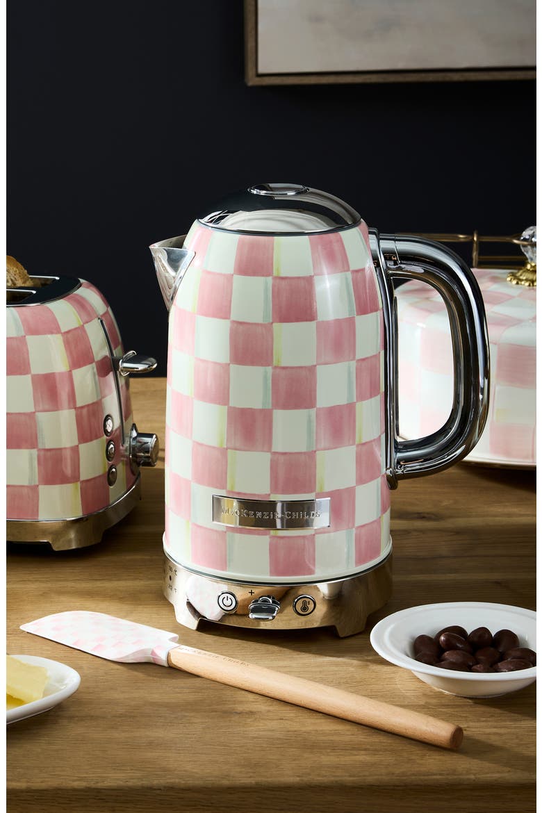 Rosy Check Electric Kettle, Alternate, color, ROSY