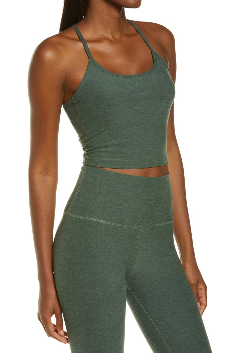 Beyond Yoga Space Dye Crop Tank, Alternate, color, Summer Thyme Green H