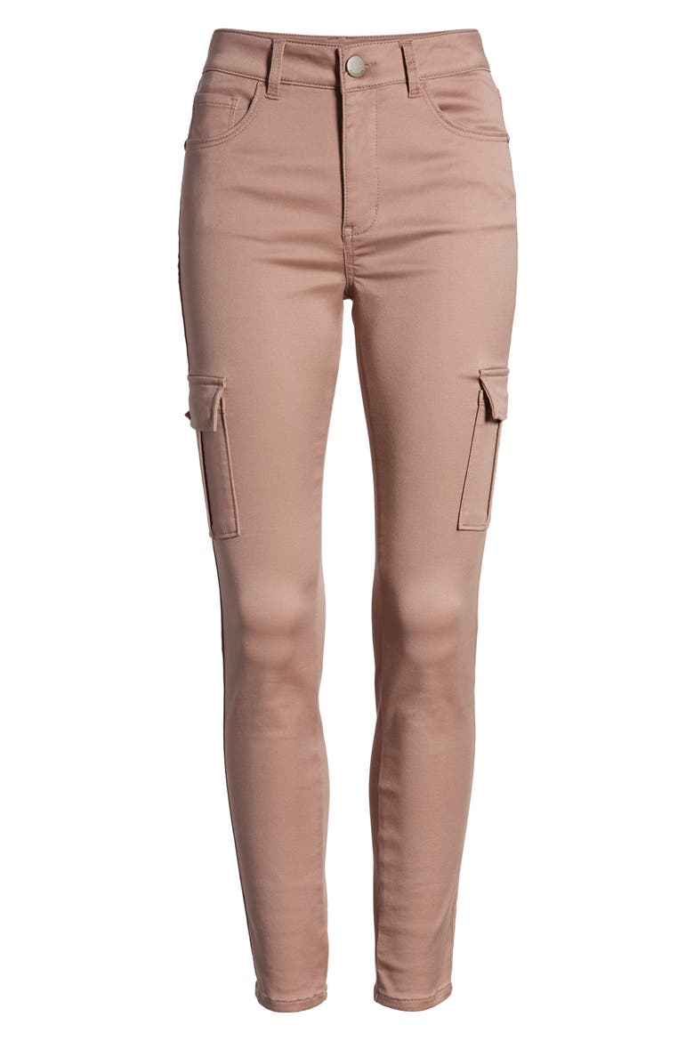 Cargo Utility Skinny Pants, Alternate, color, ROSEWOOD
