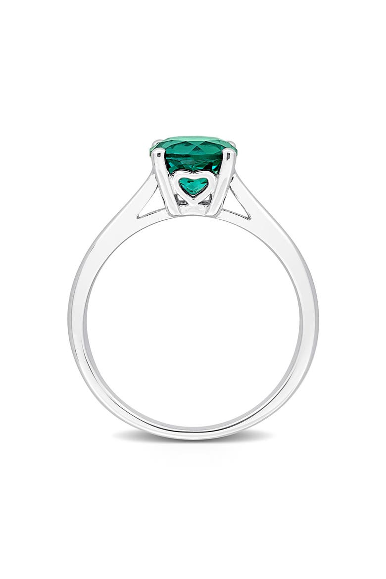 Lab Created Emerald Solitaire Ring, Alternate, color, GREEN