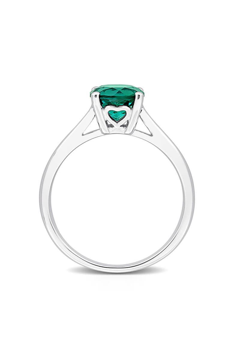 DELMAR Lab Created Emerald Solitaire Ring, Alternate, color, Green