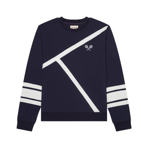 Ellsworth + Ivey Sweatshirt Tennis Lines In Black