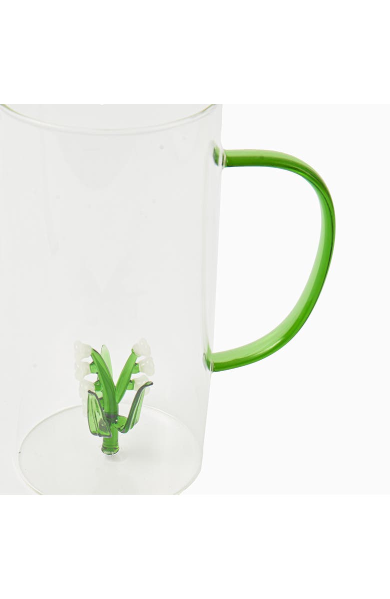 Mrs. Alice Lily of the Valley Glass Jug, Alternate, color, Green
