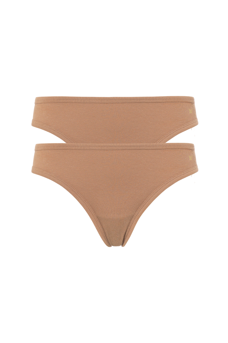 The Organic Cotton Mini Brief 2 Pack, Alternate, color, Mocha