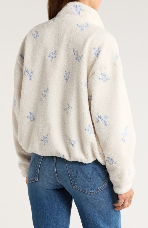 Rdi Embroidered Boucle Faux Shearling Jacket In Neutral