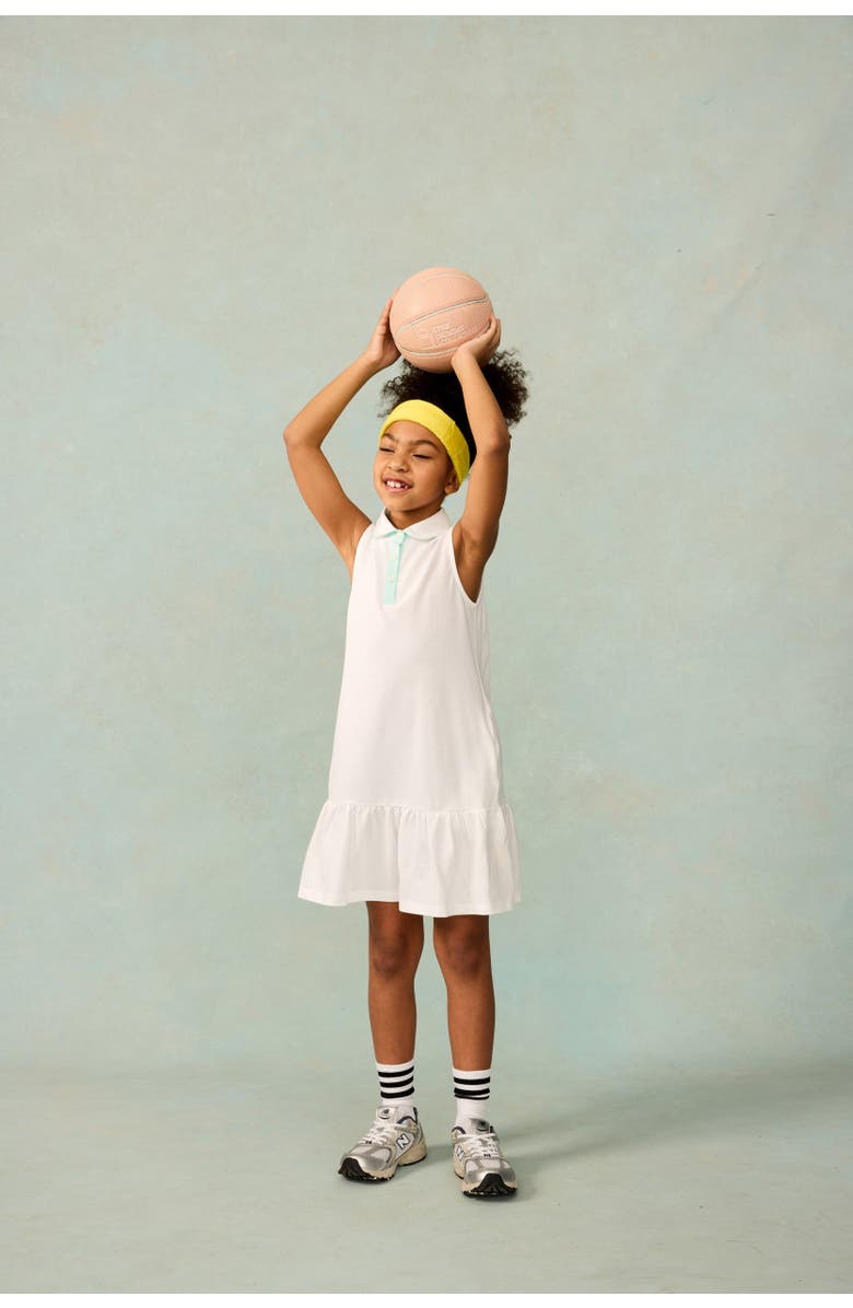 The Sunday Collective Sleeveless Play Polo Dress, Alternate, color, Pastel Trim