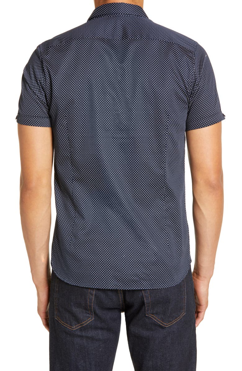 Ted Baker London Oatshor Slim Fit Short Sleeve Button-Up Shirt, Alternate, color, 