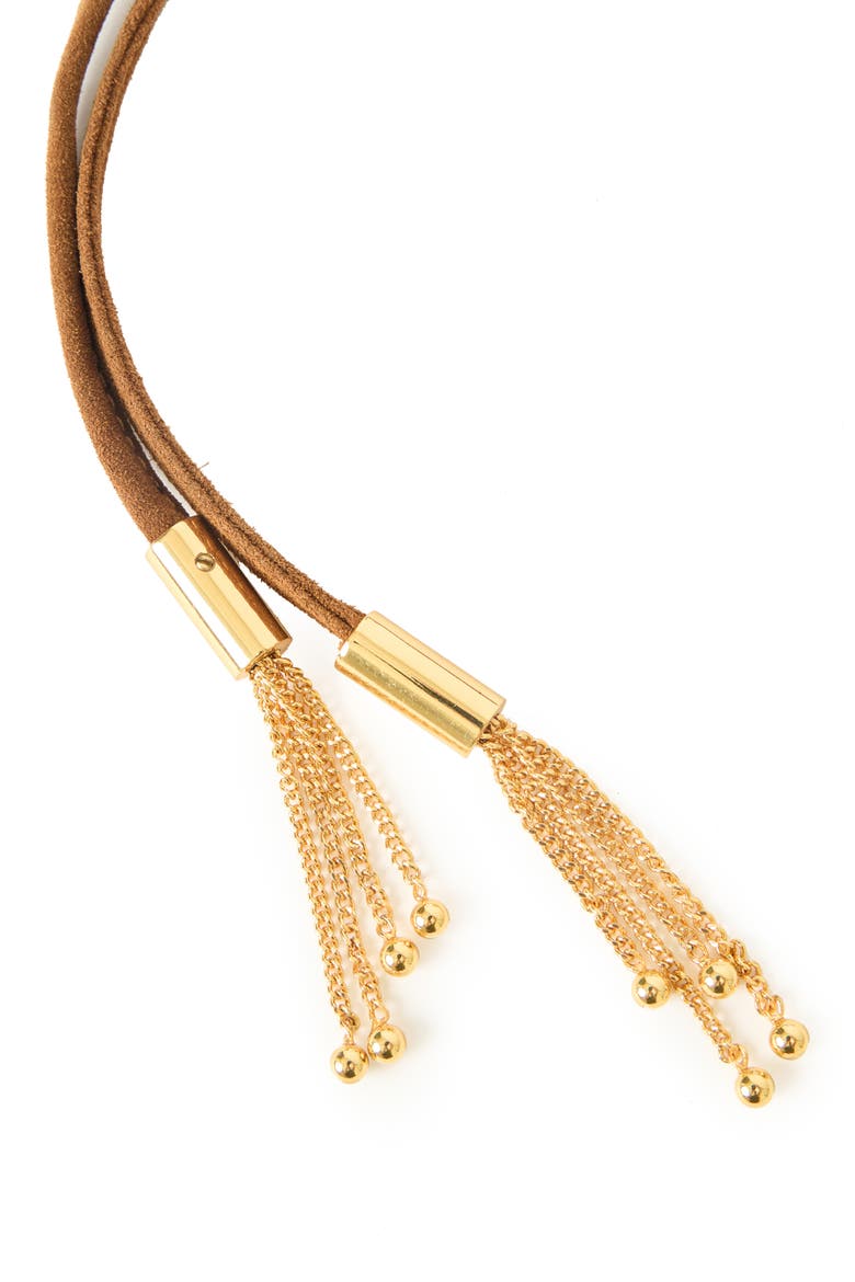 Melrose Suede Wrap Belt, Alternate, color, BRONZE GOLD