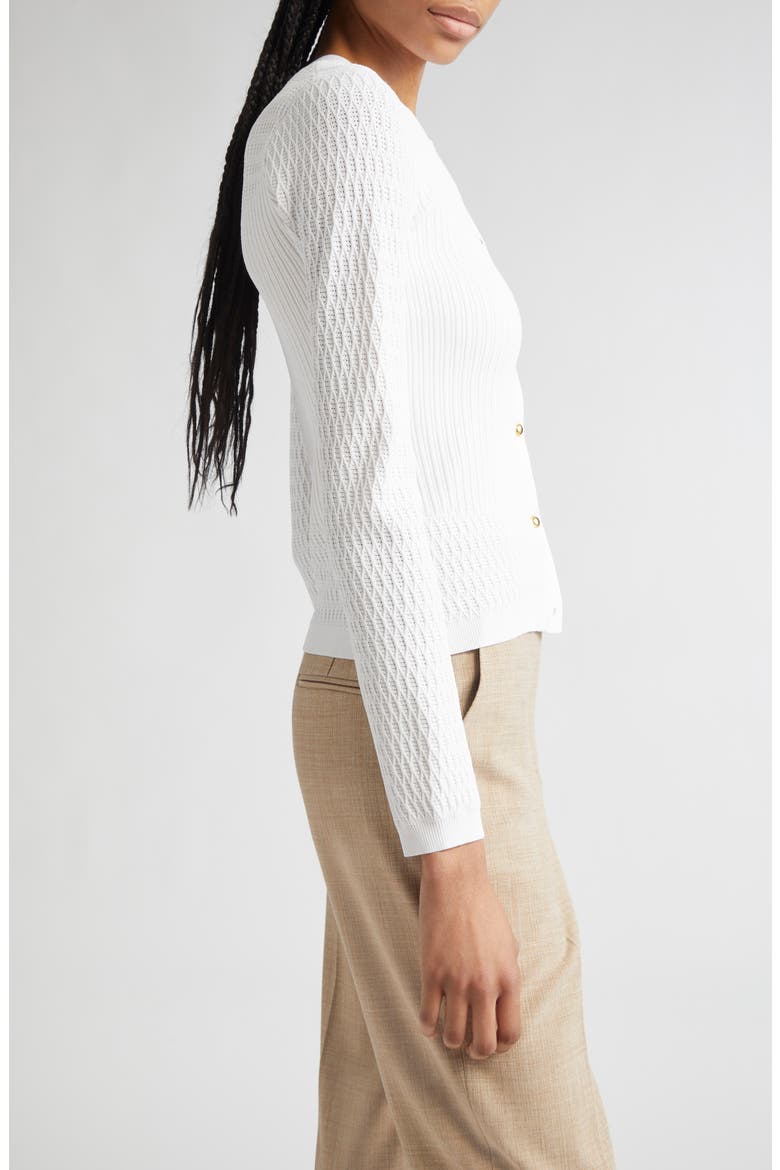 Mixed Stitch Fine Gauge Cardigan, Alternate, color, IVORY