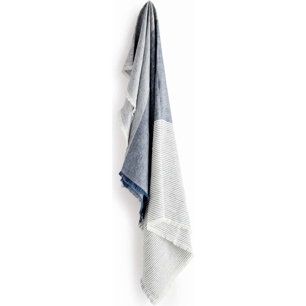 Napa Home & Garden Leon European Linen Throw In Blue