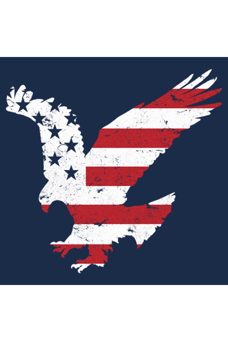 Men's CHIN UP Americana Flying Eagle Graphic T-Shirt, Alternate, color, Navy Blue Heather