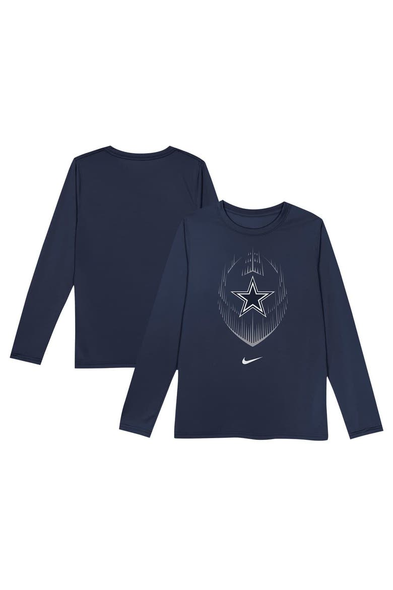 Toddler Nike Navy Dallas Cowboys Legend Icon Long Sleeve T-Shirt, Main, color, Navy