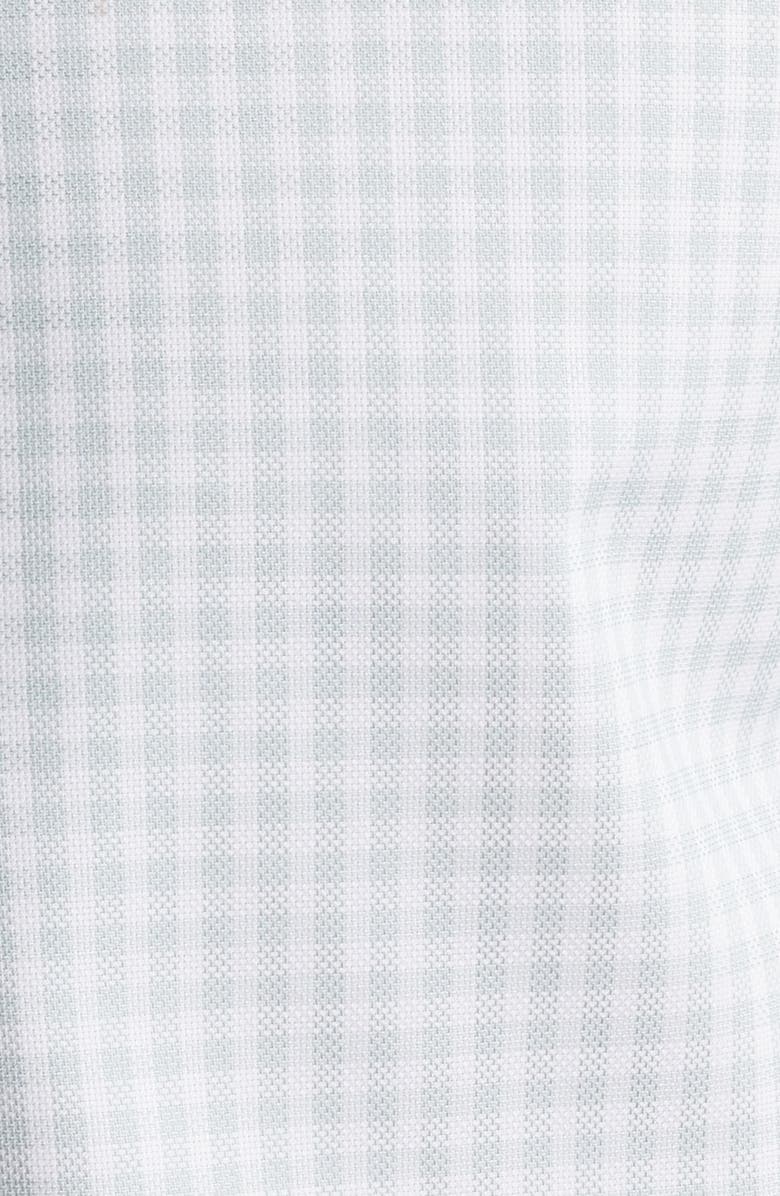 Nordstrom Premium Non-Iron Trim Fit Dress Shirt, Alternate, color, Green Gingham
