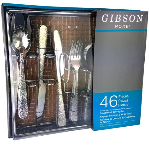 Hamme 46 Piece Flatware Set with Wire Caddy
